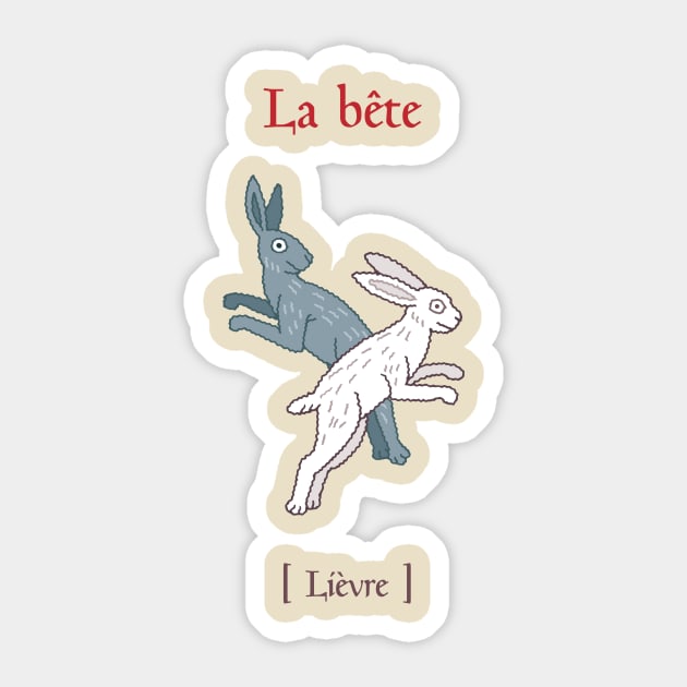 Medieval lievre Sticker by Detayoh